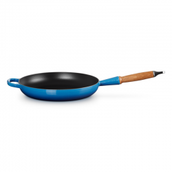 Cast Iron Frying Pan Wooden Handle 28cm - Azure Blue - Le Creuset LE CREUSET LC20258282200422