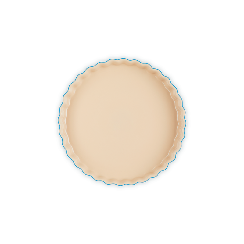 Stoneware Fluted Flan Dish 28cm Azure Blue Le Creuset