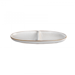 Aperitif Oval Plate 2 Sections 20x10cm Areia – Saisons Sand - Asa Selection ASA SELECTION ASA27122107