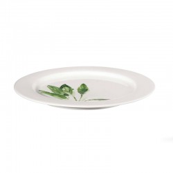 Plate with Rim - Muga Sage White And Green - Asa Selection