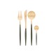 Cutlery Set with 24 Pieces Gold - Goa Black - Asa Selection ASA SELECTION ASA38100950
