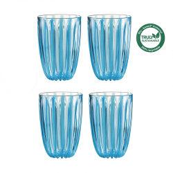 Set of 4 Tumbler Glasses Turquoise - Dolcevita - Guzzini
