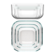 Set of 3 Leak-Proof Glass Container - Store&More White - Guzzini GUZZINI GZ11330311