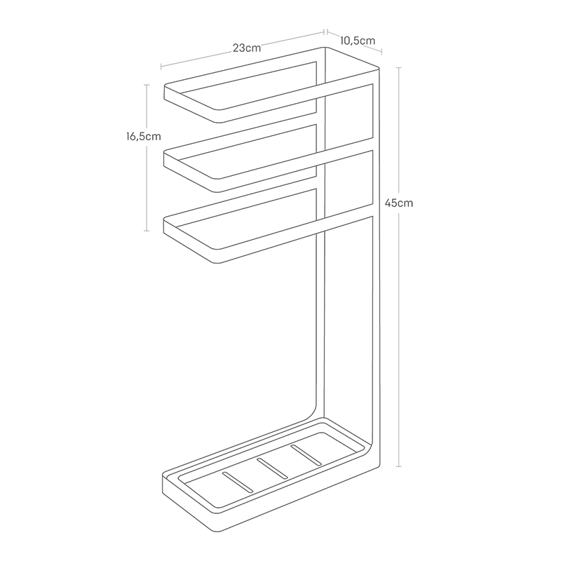 Slim Umbrella Stand White Layer Yamazaki