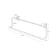 Kitchen Towel Hanger Wide White - Tower - Yamazaki YAMAZAKI YMZ2746