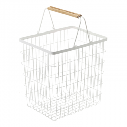 Laundry Basket Large White - Tosca - Yamazaki