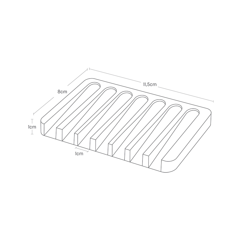 Silicone Soap Tray Black Flow Yamazaki