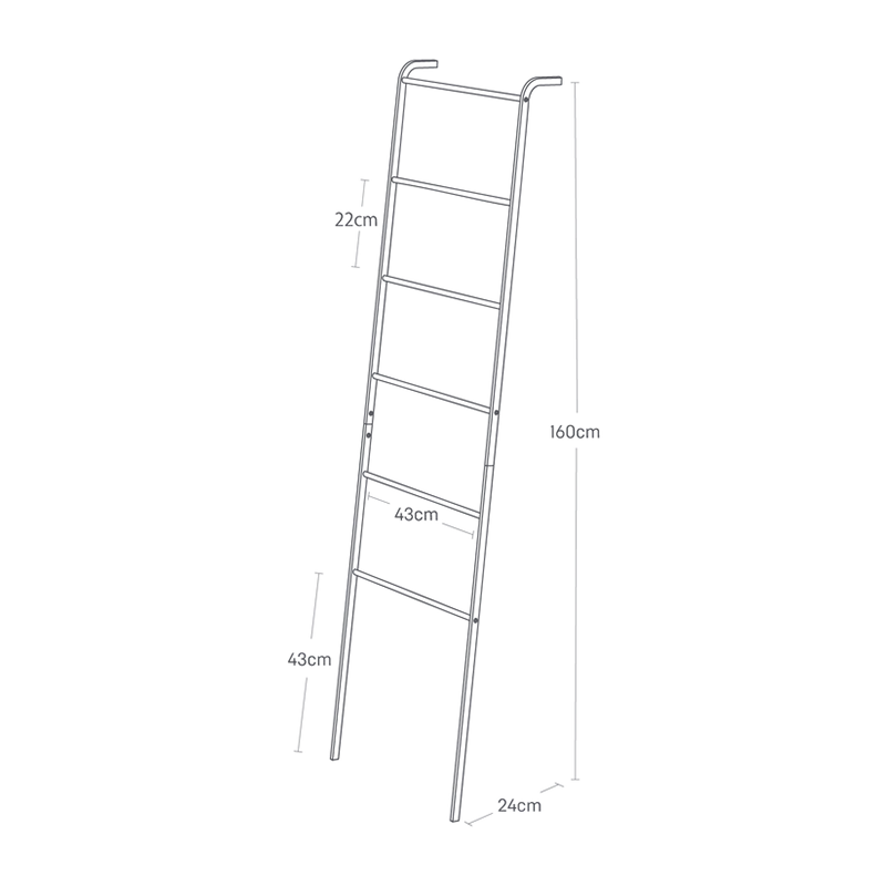 Leaning Ladder Hanger Black Tower Yamazaki