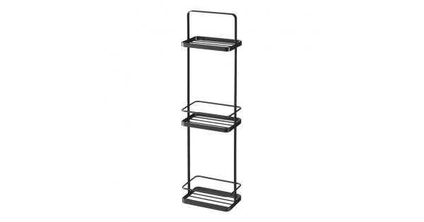 3 Tiered Bath Rack Slim Black Tower Yamazaki