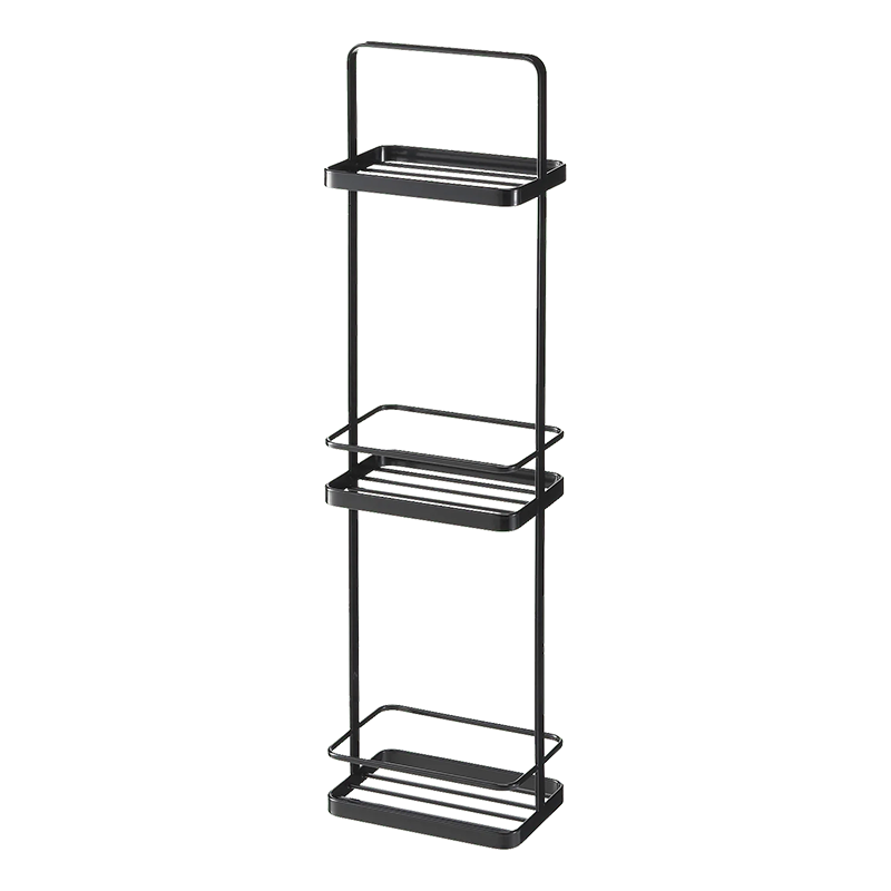 3 Tiered Bath Rack Slim Black Tower Yamazaki