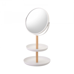 Espelho de Maquilhagem com Tabuleiro Branco - Tosca - Yamazaki