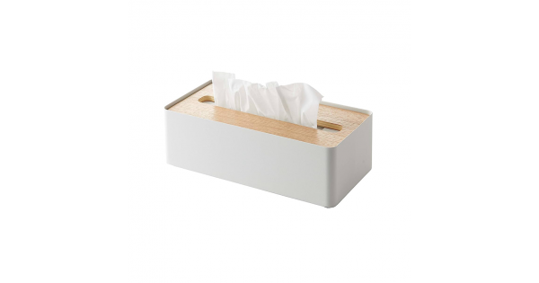 Tissue Box Case with Lid White Rin Yamazaki