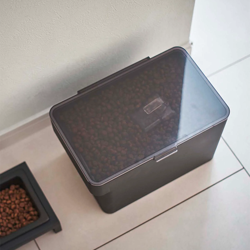 Pet Food Container Black Tower Yamazaki