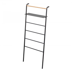 Leaning Ladder Hanger With Shelf Black - Tower - Yamazaki
