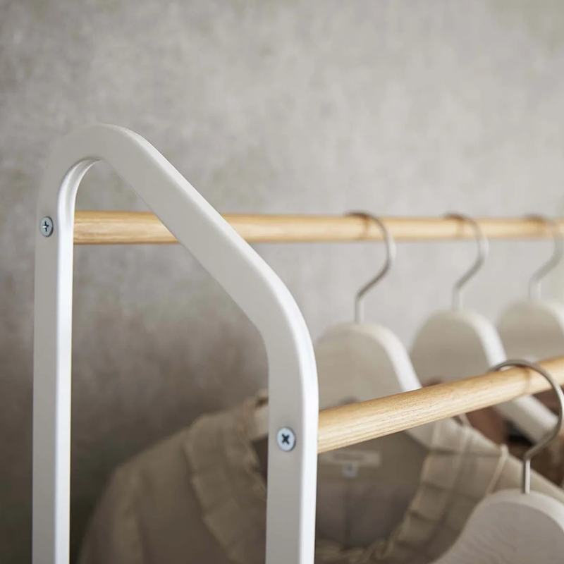 Coat Rack with Wheels White Tower Yamazaki