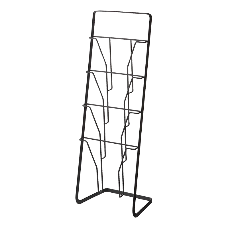 Magazine Rack with 4 Pockets Black Tower Yamazaki