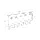 Under-Shelf Kitchen Tool Hooks White - Tosca - Yamazaki YAMAZAKI YMZ3156