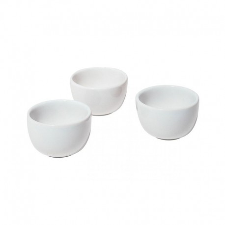 Set of 3 Ceramic Fondue Bowls - Mami Silver - Alessi ALESSI ALESSG60