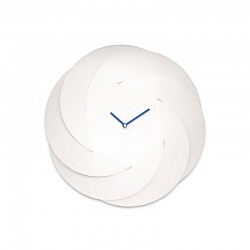 Wall Clock Super White - Infinity Clock White And Blue - Alessi