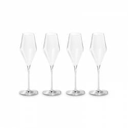 Set of 4 Sparkling Wine Glasses - LC Transparent - Le Creuset