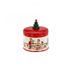 Candy Jar Christmas Decor 12,8cm Red And White - Hermann Bauer