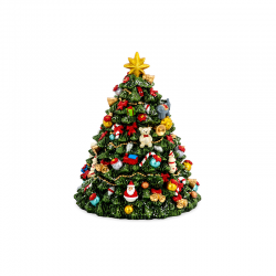 Caja de Musica Arbol de Navidad 15cm Multicolor - Hermann Bauer