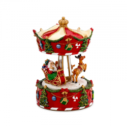 Music Box Carousel with Santa Claus Multicolour - Hermann Bauer
