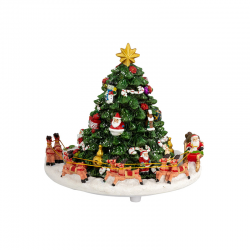 Music Box Santa Claus with Reindeers Multicolour - Hermann Bauer HERMANN BAUER HB6396