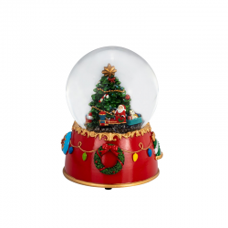 Music Box Snow Globe Xmas-Tree Multicolour - Hermann Bauer HERMANN BAUER HB6398