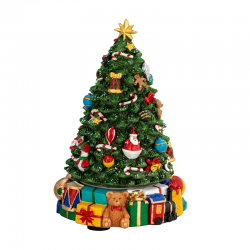 Caja de Musica Arbol de Navidad con Regalos 22,5cm Multicolor - Hermann Bauer