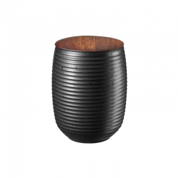 Tea Jar Black With Wooden Lid 300ml - Japandi - Asa Selection