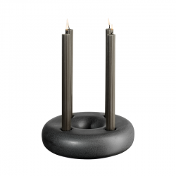 Candle Holder 22cm Black - Stone - Asa Selection ASA SELECTION ASA60100174