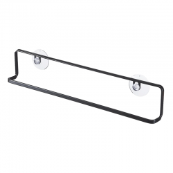 Wall Towel Hanger with Suction Cup Black - Tower - Yamazaki