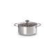 Low Stock Pot with Lid 3-Ply Plus 20cm - Signature Steel - Le Creuset LE CREUSET LC96602120000000