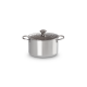 Steel Deep Casserole with Lid 20cm - Signature Steel - Le Creuset LE CREUSET LC96600620000000