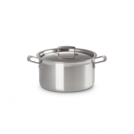 Deep Casserole with Lid 24cm - Classic Steel - Le Creuset LE CREUSET LC96200624001000