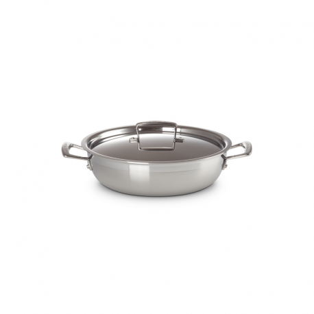 3-ply Shallow Casserole with Lid 30cm - Signature Steel - Le Creuset LE CREUSET LC96202830001000