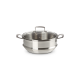 Large Multi-Steamer with Glass Lid 24cm - Classic Steel - Le Creuset LE CREUSET LC96101924001000
