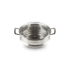 Large Multi-Steamer with Glass Lid 24cm - Classic Steel - Le Creuset LE CREUSET LC96101924001000