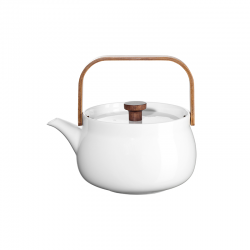 Teapot White with Wooden Handle 600ml - Japandi - Asa Selection ASA SELECTION ASA23371017
