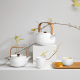 Teapot White with Wooden Handle 600ml - Japandi - Asa Selection ASA SELECTION ASA23371017