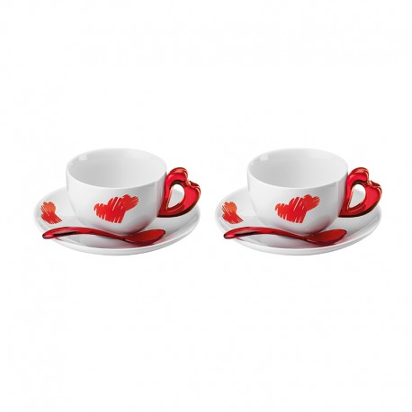 Set of 2 Cuppuccino Cups Red - Love - Guzzini GUZZINI GZ11440065