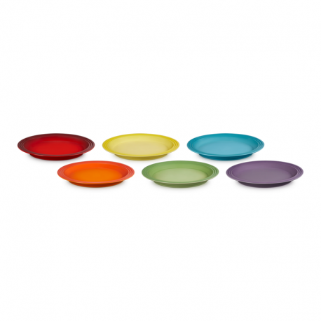 Set of 6 Dinner Plates 27cm - Rainbow - Le Creuset LE CREUSET LC79364278358006