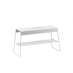 Banco com Prateleira 45cm Cinza Claro - A-Bench Outdoor - Zone Denmark