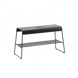 Banco com Prateleira 45cm Preto - A-Bench Outdoor - Zone Denmark