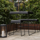 Banco com Prateleira 45cm Preto - A-Bench Outdoor - Zone Denmark ZONE DENMARK BVZN24504