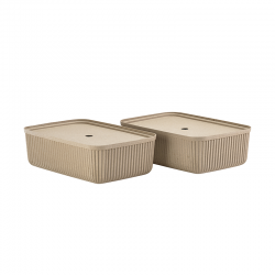 Set of 2 Storage Boxes 48cm Brown - Pulp - Zone Denmark