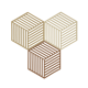 Set of 3 Trivet Khaki, Sand and Almond - Hexagon - Zone Denmark ZONE DENMARK BVZN32704