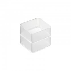 Set of 2 Stackable Organizers S White - Tower - Yamazaki