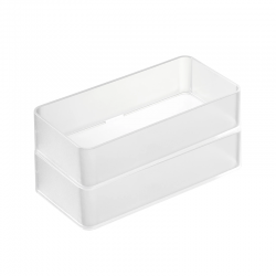 Set of 2 Stackable Organizers M White - Tower - Yamazaki YAMAZAKI YMZ3642